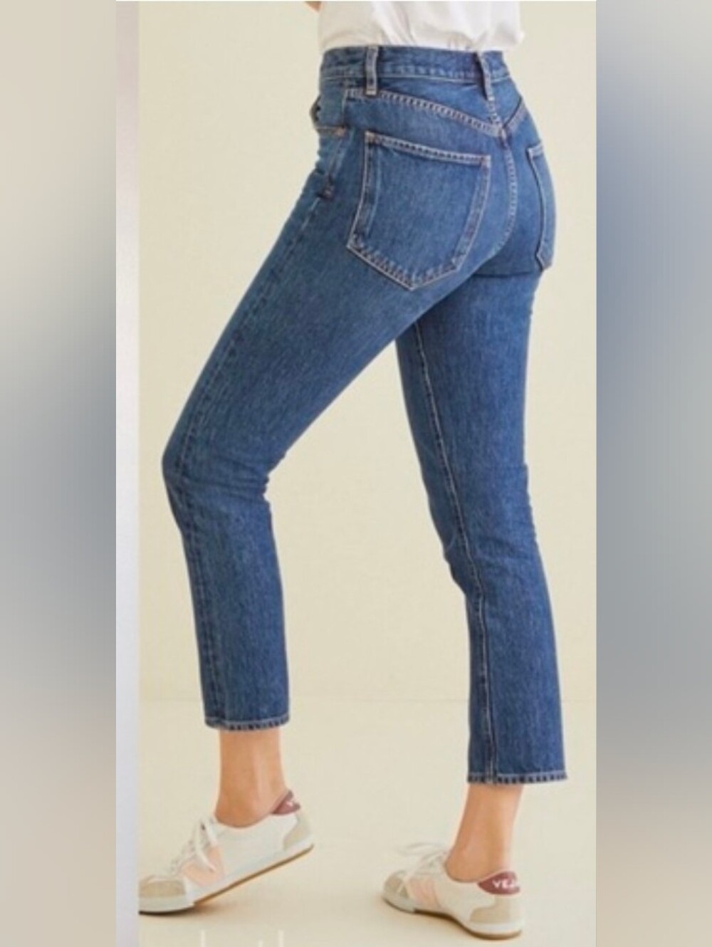 Agolde Riley High Rise Straight Crop Jean in Prosper - Size 30
